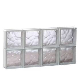 Clearly Secure 711181070811 31 Inch X 15.5 3.125 Frameless Wave Pattern Non-vented Glass Block Wind