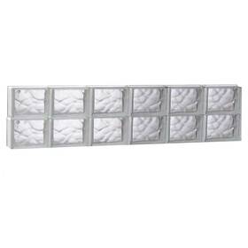 Clearly Secure 711181115857 Glass Block Window Non-vented 46.5 Inch X 11.5 3.125 White