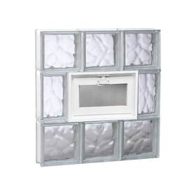 X17.2 Clearly Secure 722465101053 19.2 Inch X3.1 Glass Block Window Frameless Wave Pattern Vented