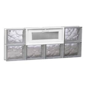 Clearly Secure 722465104016 31 Inch X 11.5 3.125 Frameless Wave Pattern Vented Glass Block Window