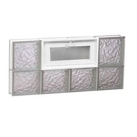 Clearly Secure 722465174033 31 X 13.5 3.125 Inch Frameless Light Vented Home Privacy Glass Block Window