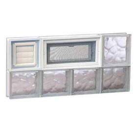 Clearly Secure 722465304034 31 X 13.5 3.125 Inch Frameless Home Light Vented Glass Privacy Block Window