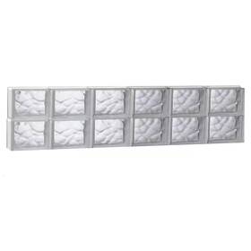 Clearly Secure 726084038608 Glass Block Window Non-vented 46.5 Inch X 11.5 3.125 White