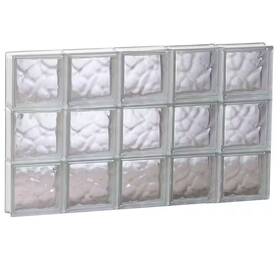 Clearly Secure 726084084278 Glass Block Window 38.75 Inch X 23.25 3.125 Frameless Non-vented