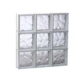 Clearly Secure 726084135819 23.25 Inch X 3.125 Frameless Wave Pattern Non-vented Glass Block