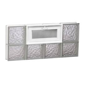 Clearly Secure 744110351125 31 Inch X 13.5 3.125 Frameless Ice Pattern Vented Glass Block Window