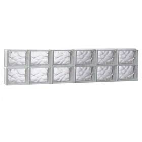Clearly Secure 744759188700 Glass Block Window Non-vented 46.5 Inch X 11.5 3.125 White
