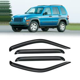B0dcjbq5sr Cmvt Auto Window Visor For 02-07 Jeep Liberty Kj Out-channel Rain Guards Vent Deflector