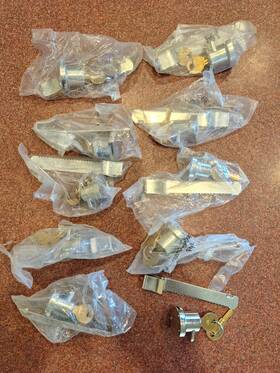 963l Crl 10 - Genuine Chrome Display Cabinet Sliding Glass Door Lock Kit