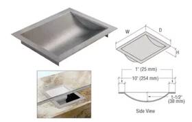 Ctdb16 Crl Brushed Stainless Steel 16 Inch Wide X 10 Deep 1-9/16 High Standard