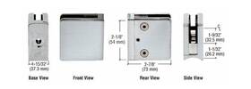 Z734bs Crl Brushed Stainless Z-series Radius Surface Mount Square Type Glass Clamps