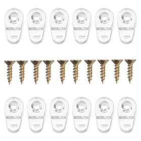 Doitool 622s10duuh51gl17v8 20pcs Glass Retainer Clips Kit With Screw Door Transparent