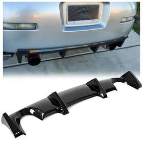 Et-049-cb Ecotric Rear Bumper Diffuser Lip Compatible With 2003-2008 Nissan 350z Fairla