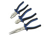 Faiplset3ln Faithfull Pliers Set Piece Handyman Combination Long Nose Diagonal Cut