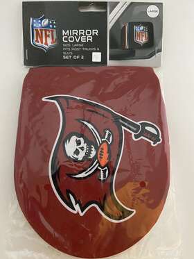 Fan Mats 842989020019 25 Sets Nfl Tampa Bay Buccaneers Mirror Covers Sz Large Truck/suv 1 Pair/pack
