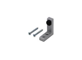 0d56a Fhc Single Stop For Sliding Doors With Screws - Clear Anodized