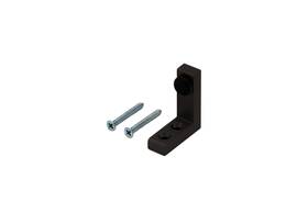 0d56du Fhc Single Stop For Sliding Doors With Screws - Dark Black/bronze Anodized