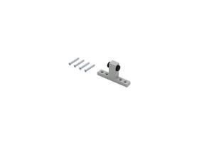 0d57a Fhc Two-way Stop For Sliding Doors With Screws - Clear Anodized