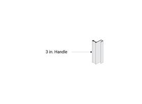 0d643ba Fhc 3 Inch Pull With 7/16 Lip For Sliding Glass Doors Aluminum - Brite Anodized