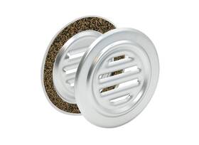 Spt834a Fhc No-draft Speak-thru Satin Anodized Finish 5-5/16 Inch Diameter