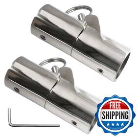Gairen B0bwf8vgp6 2-pack Stainless Steel Boat Pipe Connector Folding Swivel T 7/8 Inch 22mm