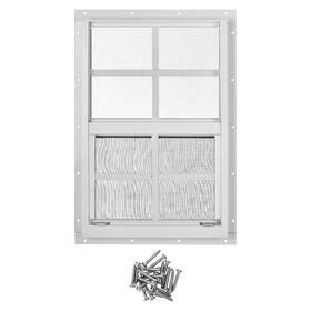 Garvee 199914712793 1pc 12 Inch X18 Shed Window Sliding Aluminum Frame Tempered Glass Chicken Coop