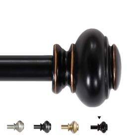 B074m4v8n9 H.versailtex Adjustable Window Curtain Rod Set 48-84 Inch Black With Finials