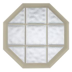 8o2626tnv1500g Hy-lite Glass Block Windows 26 Inch W X H Acryilc Octagon Geometric Vinyl In Tan