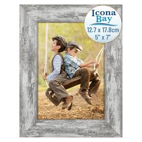 Icona Bay 810023788324 5x7 Pony Gray Picture Frame Country Rustic Style 5 X 7 Photo