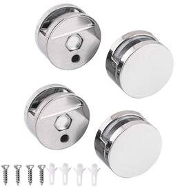 Kaileyouxiangongsi 726853291142 Wide Mirror Clip Set Glass Shelf Bracket 4pcs Polished Chrome