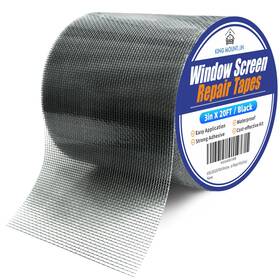 King Mountain Km-screen-tape-1 Black Window Screen Repair Tape 3inx20ft 3 In 20 Ft