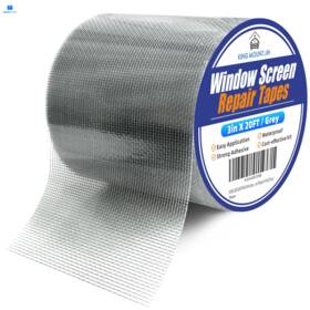 King Mountain Km-screen-tape-2 Grey Window Screen Repair Tape 3inx20ft 3 In 20 Ft Gray