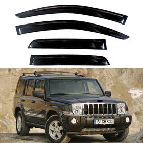 B0f6ft32cd Kpy 4pc Window Visors Rain Guards Tape-on For Jeep Commander 2006-2010