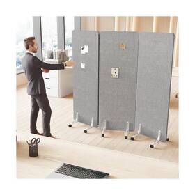 Mdmo240903010 Mordeer 70.8 Inch W X 63 H Freestanding Partition Room Dividers Acoustic Panels With Wh