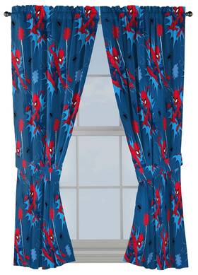 No 032281415143 Spiderman Spidey Daze 2 Panels Drapes Set - 63 Inch Long