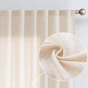 Dymrp-5084c00 No Back Tab Curtains 84 Inches Crude Beige Light Filtering