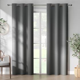 Jcgmblkp2-4084c01 No Blackout Curtain And Drapes Bedroom Curtains 40x84 Inch Solid Grommet