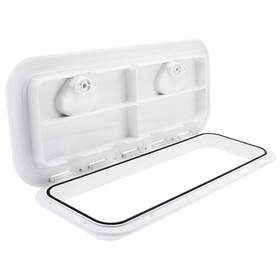 B0c5ddxf46 Novelbee Marine Deck Access Hatch Boat Lid 23.9x9.5 Inch White Abs Plastic