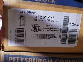 Pittsburgh Corning 060806000506 New 1 Decora Glass Block 4x8x4 Clear Wave