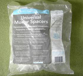Pittsburgh Corning 090415006094 New Universal Mortar Spacers For 3 Inch And 4 Glass Block Installation - Bag Of 24