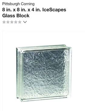 Pittsburgh Corning 090415105049 New Ice Scapes Icescapes Sp Architectural Glass Block 8x8x4