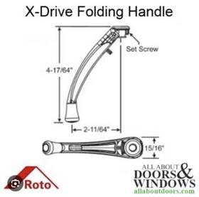 Op06-7800-26 Roto Xdrive Folding Handle Operator For Awning And Casement Almond