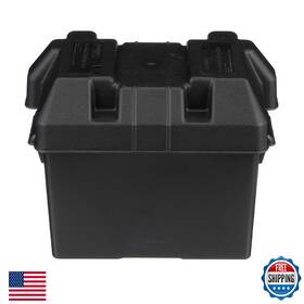 Seachoice B000a797j8 Uscg Group 24 Standard Battery Box With Strap - Black High-density Poly
