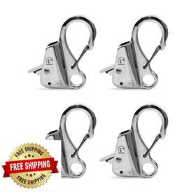 B09y4dwkn9 Sebnux Quick Release Boat Fender Clip Bumper Holder 4-pack Silver