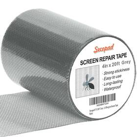 Secopad Sp-srk-4in 20ft-gr Grey Window Screen Repair Tape 4in X 20ft 240in Gray