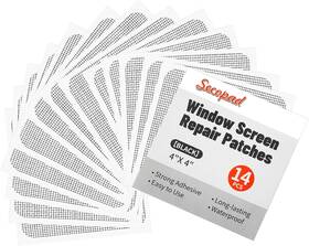 Spb14 Secopad 14pcs Window Screen Patches Black Repair 4 In X