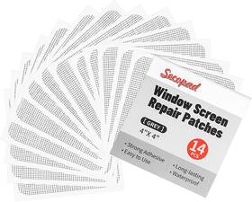 Spg14 Secopad 14pcs Window Screen Patches Grey Repair Kit 4 In X Gray