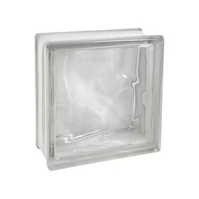 Seves 313038340377 Nubio 7.75 Inch X 3.12 Wave Pattern Glass Block 10-pack