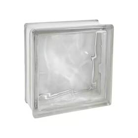 Seves 705353435065 Nubio 7.75 Inch X 3.12 Wave Pattern Glass Block 10-pack