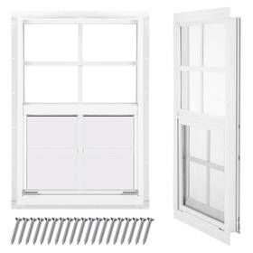 Tandefio B0cq51gz36 2-pack 12x18 Inch Shed Windows Small Sliding White Flush Mount Tempered